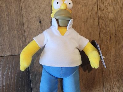 The Simpsons Homer Simpson Plush Doll 10" - New with Tags - Soft Stuffed Character Toy Gift