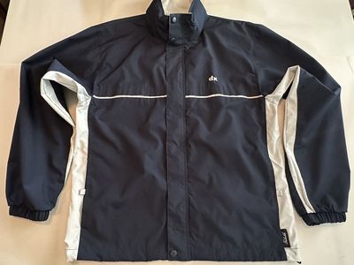 Dunbrooke DX Express Jacket Small Blue Full Zip Windbreaker Rain Jacket Golf