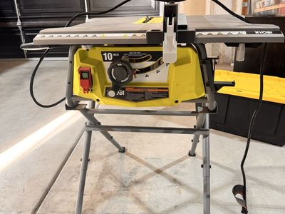 Ryobi 10-inch Portable Table Saw with Stand - Excellent Condition