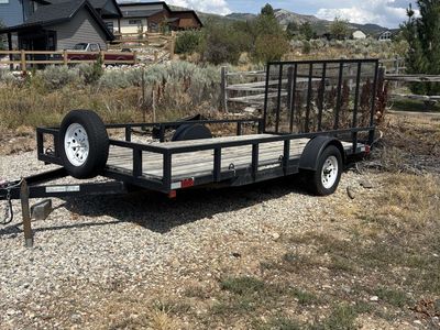 7' x 14' Utility Trailer with Ramp Gate & Spare Tire (3,500 lbs GVWR)