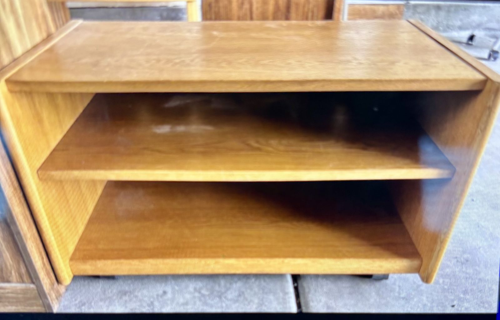 Vintage Solid Oak Mobile Media Console