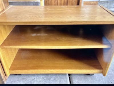 Vintage Solid Oak Mobile Media Console