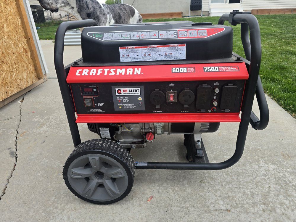 craftsman 6000 watt generator 65.5 hours