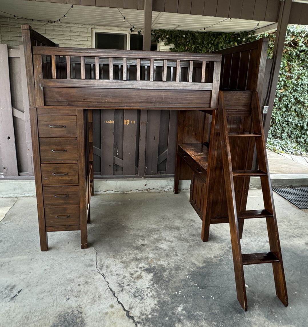 Twin Bunk with Desk and Drawers