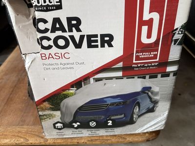 Budge Basic Car Cover, Size 5, Fits 19'1"-22'0" Full-Size Vehicles, Dust & Dirt Protection