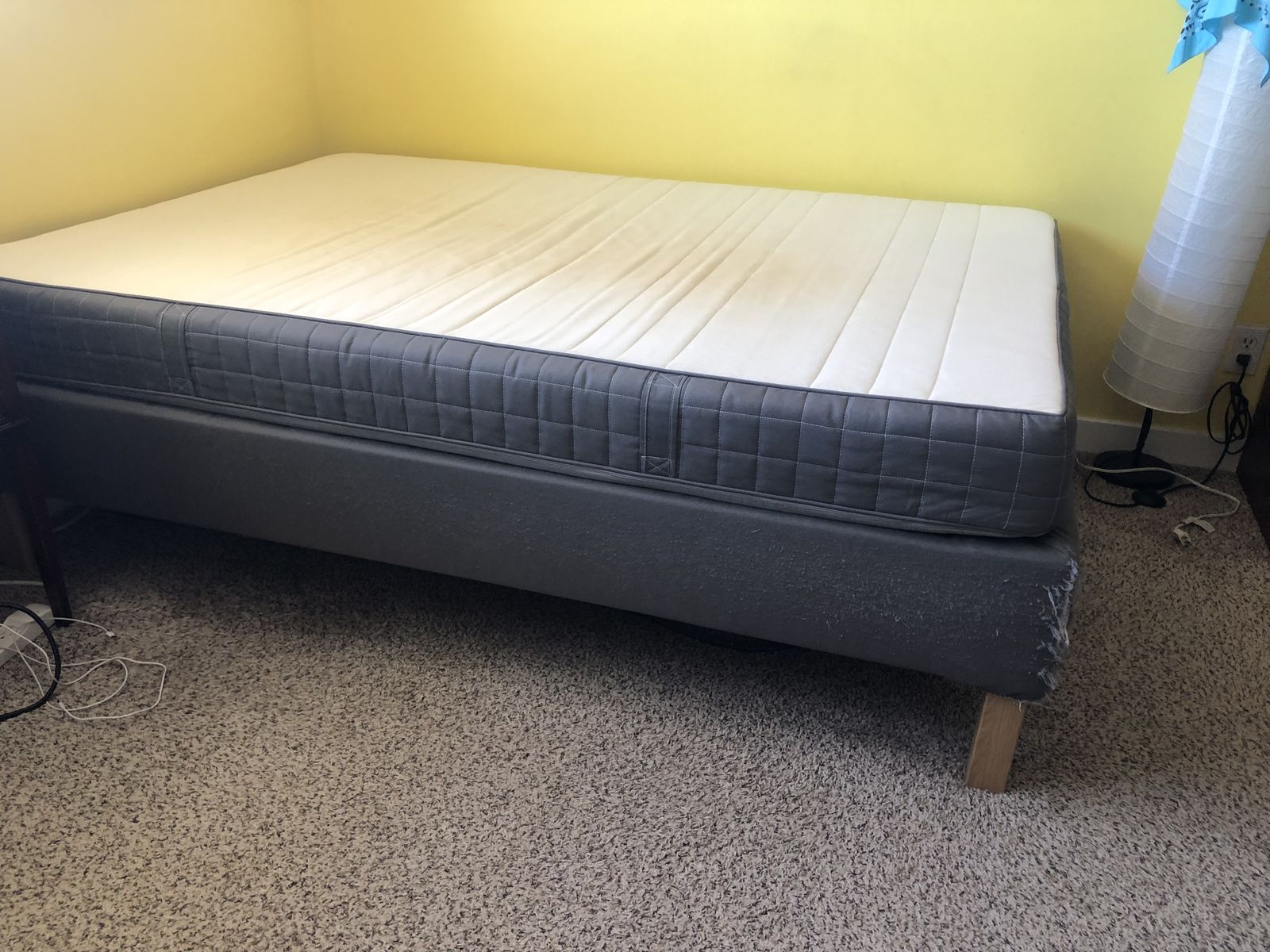 Ikea Full Size Complete Set; Frame, Mattress, & Sheets