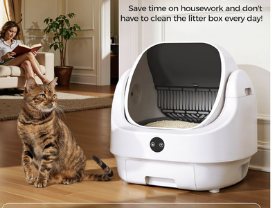 New in box Open-Top Automatic Litter Box, Odor Control, Ready to Use, Self Cleaning Litter Box, Large