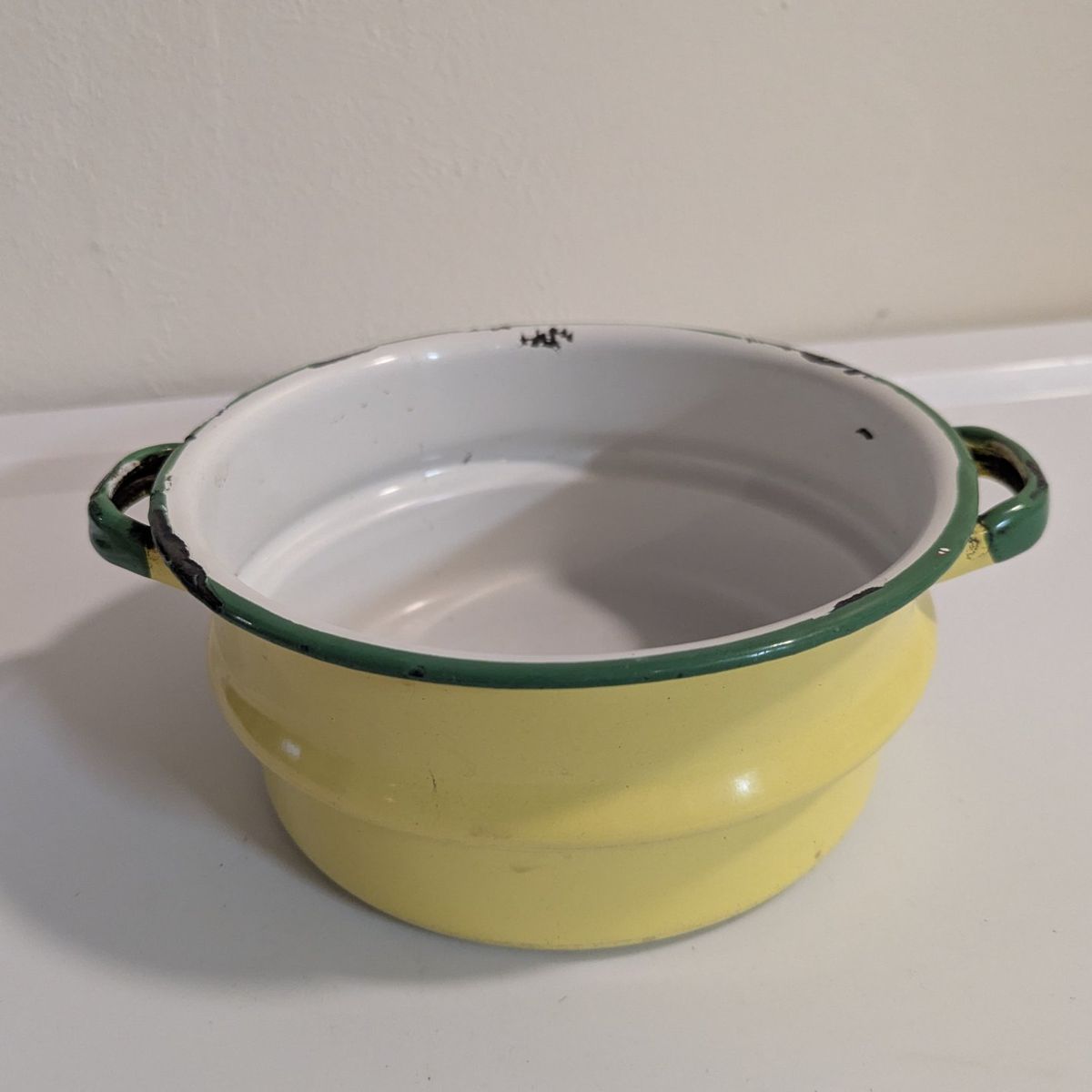 vintage Japanese enamelware pot