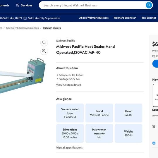 HI-1000 Electric Impulse Heat Sealer