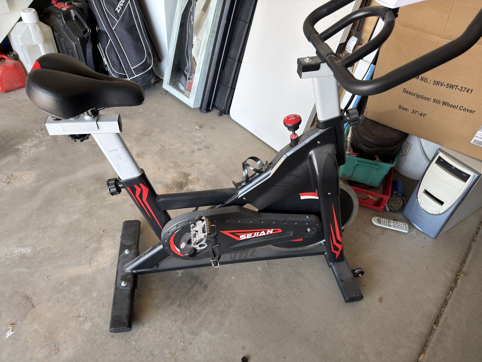 Sejian Indoor Cycling Exercise Bike - Black and Red