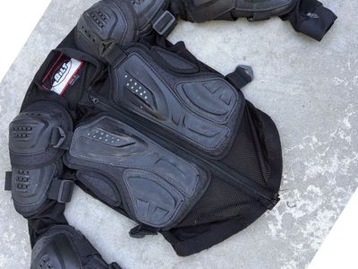 upper body protection, hard shell zip up size small