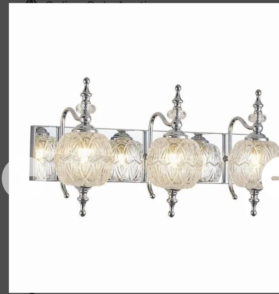 Vintage Black 3-Light Bathroom Vanity Fixture