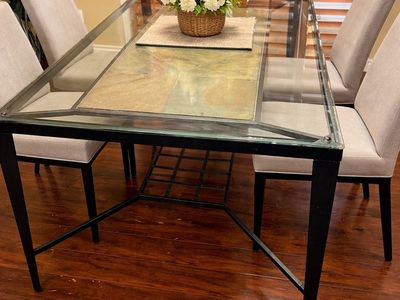 Free Glass Top Dining Table