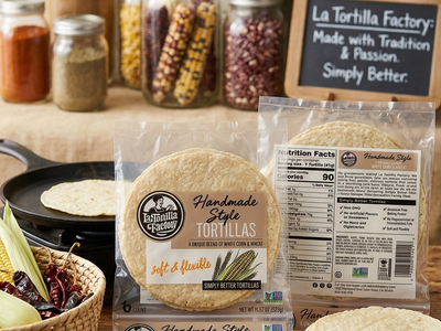La Tortilla Factory Handmade Style White Corn & Wheat Tortillas - Case of 12 (11.57 oz ea)
