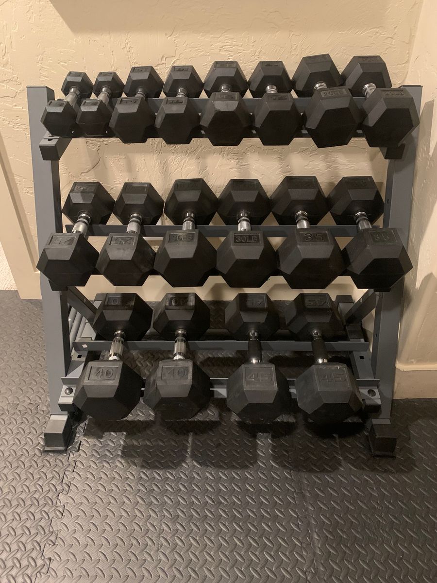 Dumbbell set with Rack