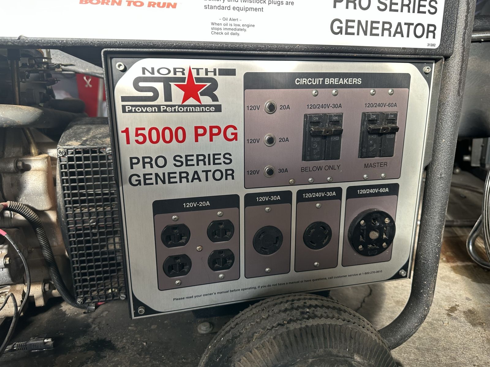 NorthStar 15000 PPG Pro Series Generator with Kohler Command25 Engine - Proven Performance