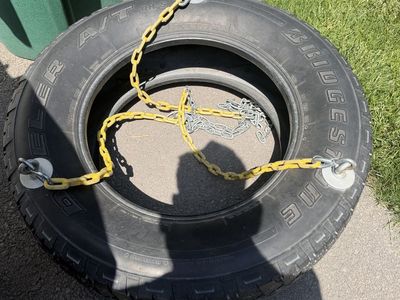 Bridgestone A/T RH-S Tire Swing with Chains - Durable Outdoor Fun