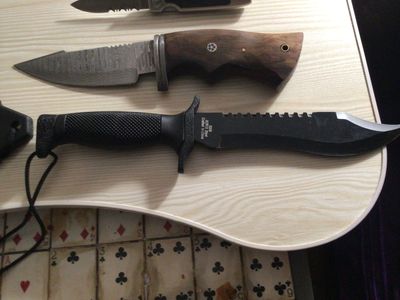 Bowie Style Damacus blade Knive