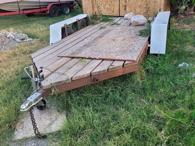Utility Trailer Flatbed Trailer with Wooden Deck