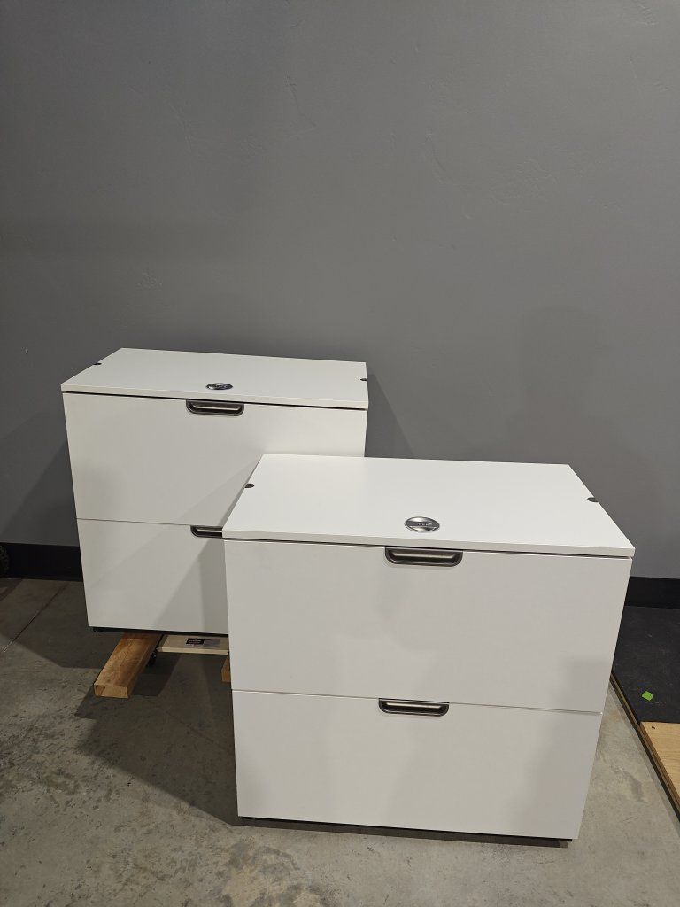White 2-Drawer File Cabinet - Ikea Galant
