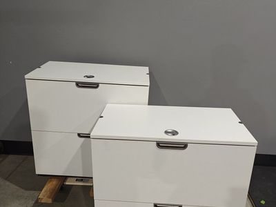 White 2-Drawer File Cabinet - Ikea Galant