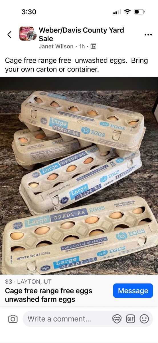 Farm Fresh Unwashed Eggs - Cage-Free & Range-Free (Dozen & 18-Pack)
