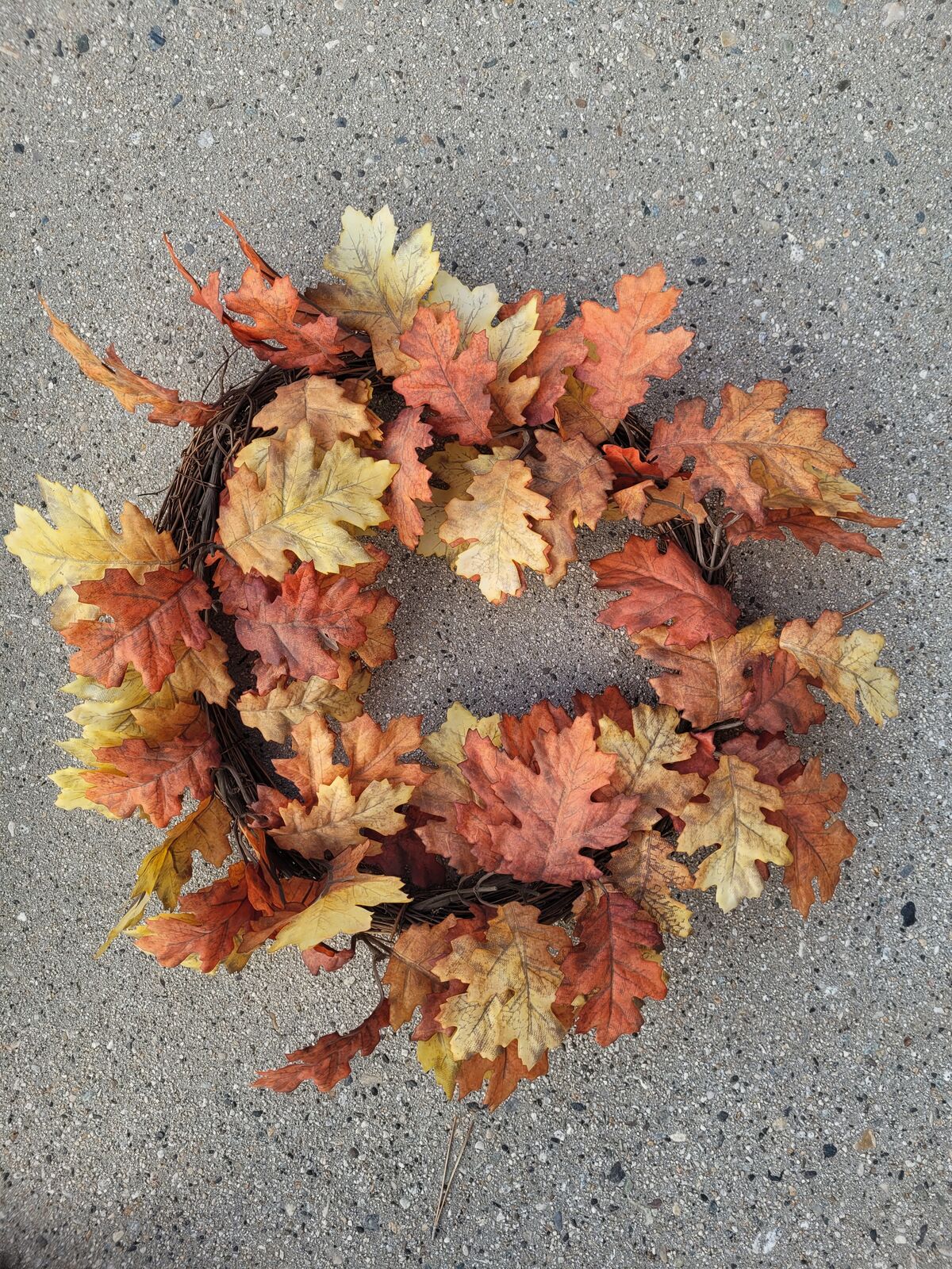 18 Inch Rustic Fall Leaf Wreath
