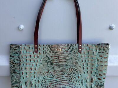 SouthLife Bucket Bag Brown Mint Embossed Cros