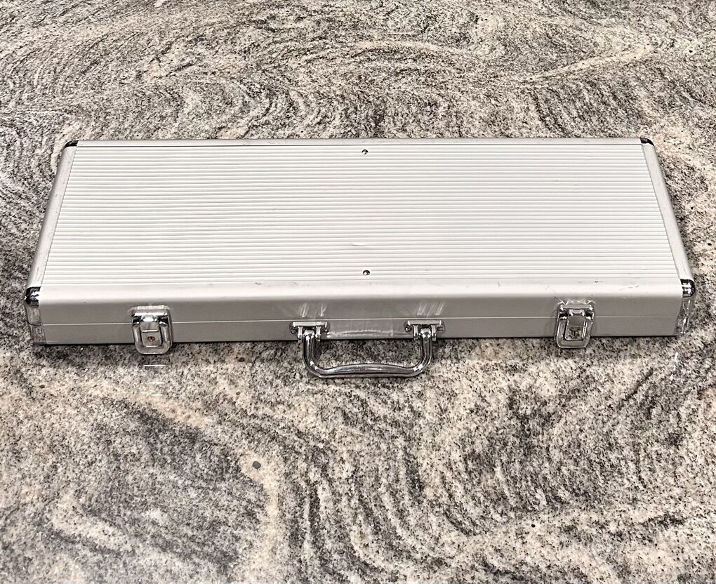 Silver Metal Poker Case
