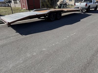32’ flat bed trailer double car hauler