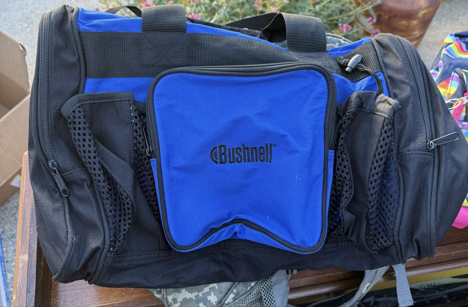 Bushnell Blue and Black Duffel Bag