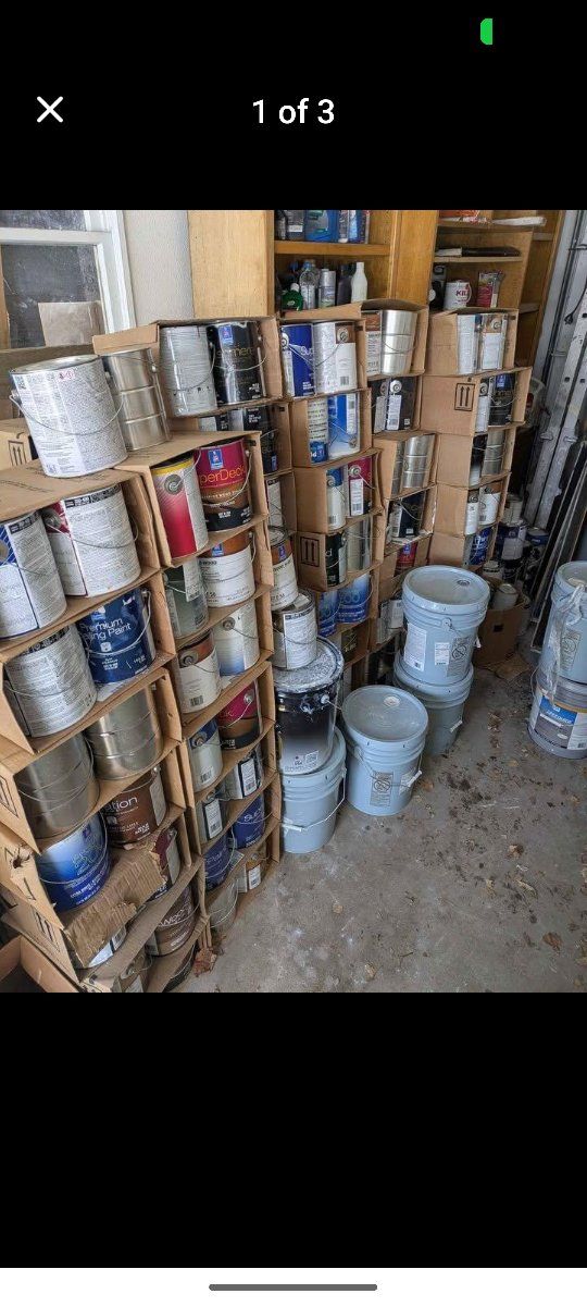 Assorted Paints, Primers, and Stains Lot