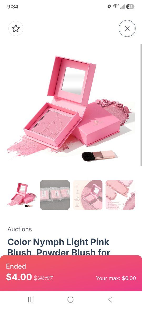 Color Nymph Light Pink Blush Powder Blush - New in Sealed Package