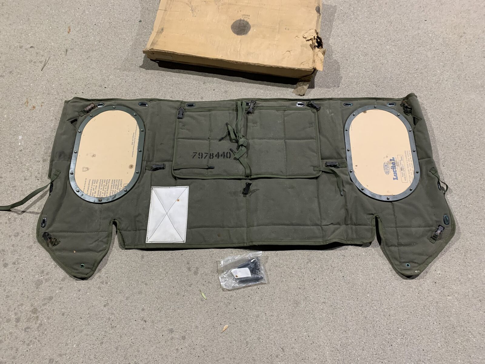 NOS Military M35A2 Cold Weather/Arctic Canvas Grille Cover