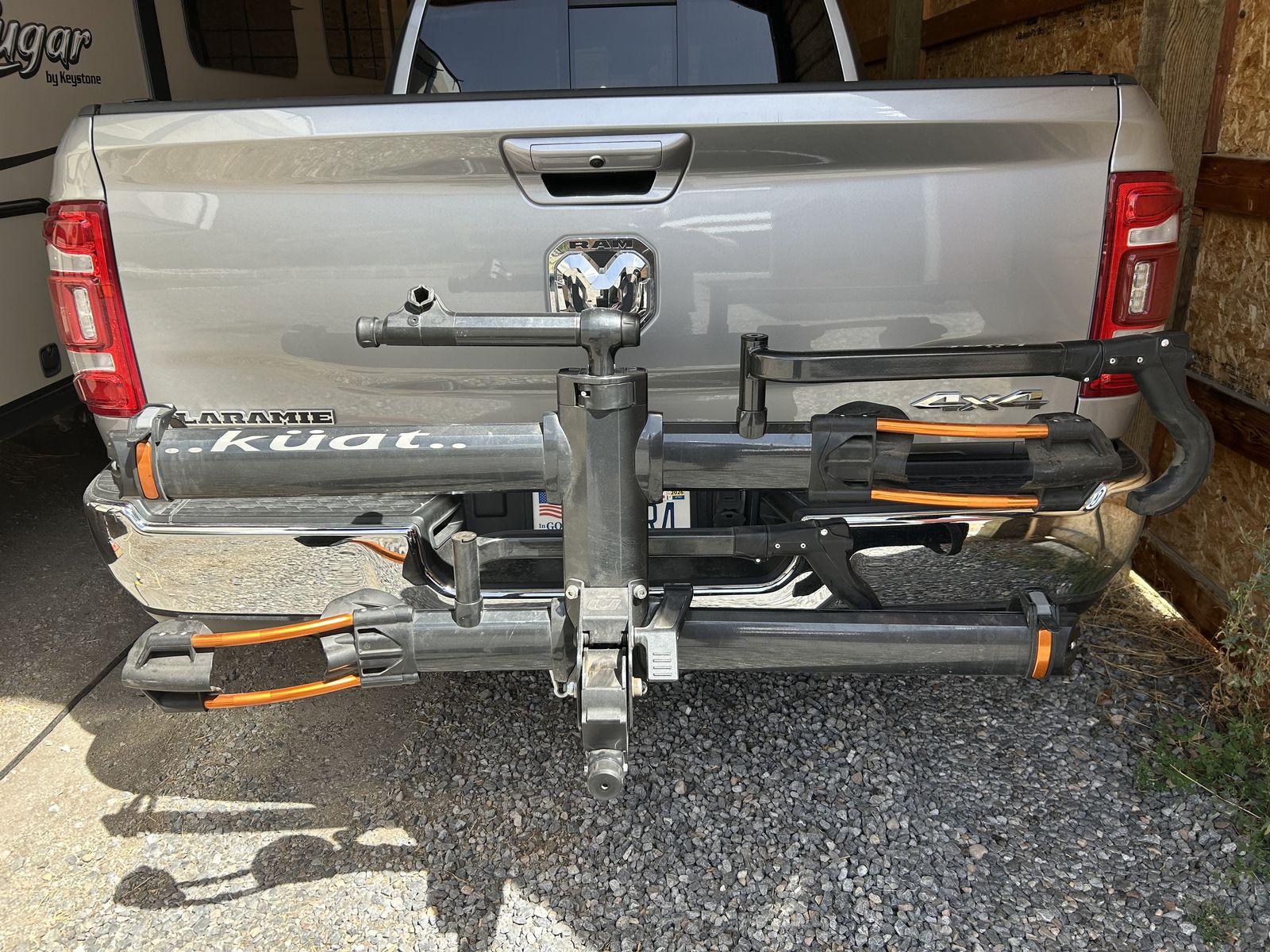 Kuat NV 2.0 2-Bike Hitch Rack - Premium Black/Orange 2-Place