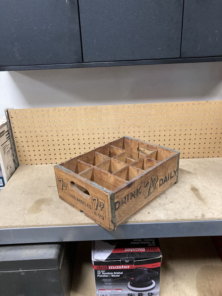 Wood 7 Up bottle crate