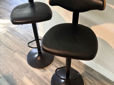 Metal/Leather Barstool (Pair)