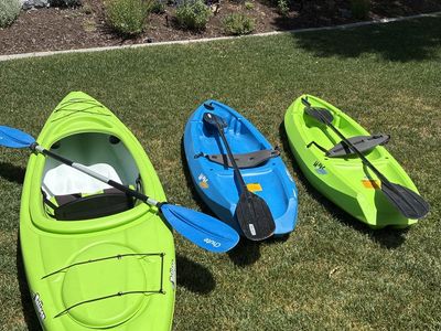 Pelican Trailblazer 100 & 2 by Lifetime Wave Kayaks with Paddles - Set of 3