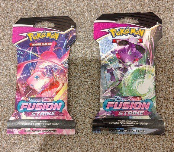 Pokemon TCG Sword & Shield Fusion Strike Sleeved Booster Packs - Lot of 2 Pokémon