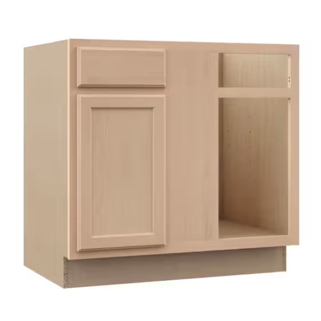 Hampton Bay Recessed Panel 36 in. W x 24 in. D x 34.5 in. H Assembled Blind Base Kitchen Cabinet in Unfinished