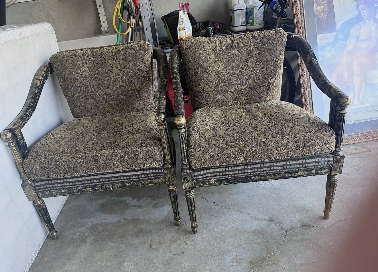 Pair of Vintage Accent / Arm Chairs – Upholstered