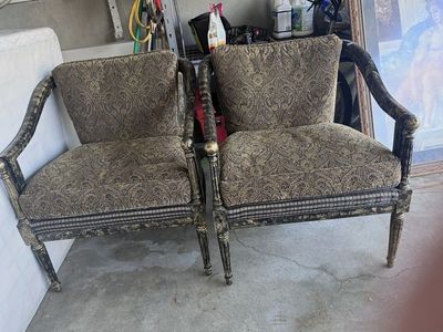 Pair of Vintage Accent / Arm Chairs – Upholstered