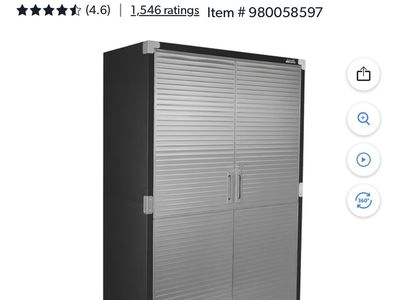 Seville Classics UltraHD 48" W x 24" D x 72" H Heavy Duty Storage Cabinet with Locking Doors