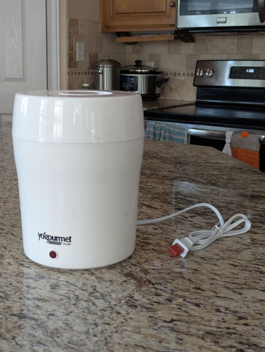 Yogourmet Multi Electric Yogurt Maker - White Small Kitchen Appliance with Inner Container