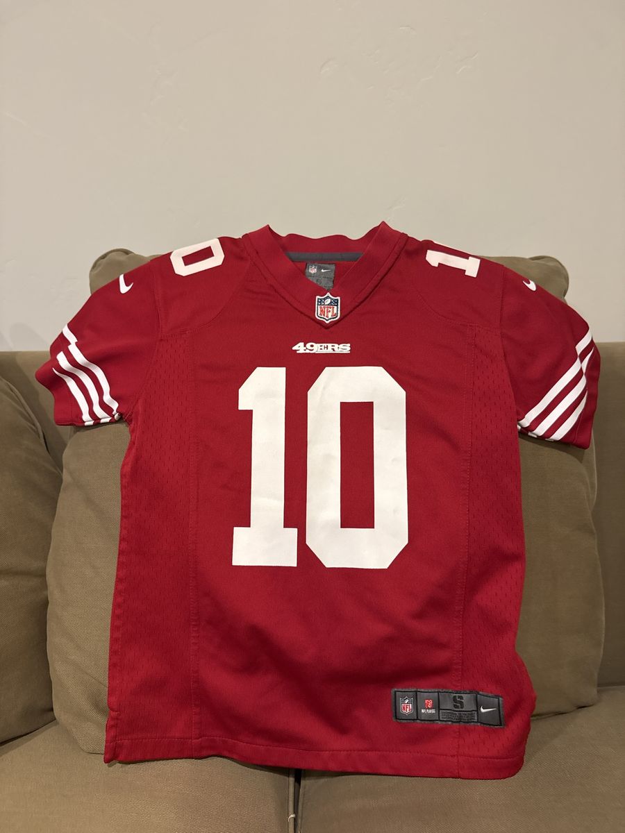 San Francisco 49ers NFL Jimmy Garoppolo #10 Red Nike On Field Jersey Men's Size S