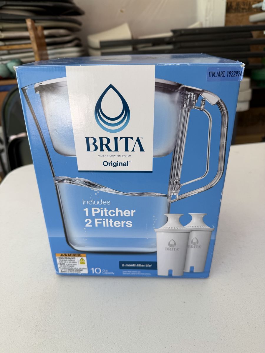 Brita Original Water Filter Pitcher - 10-Cup Capacity, Includes 2 Filters, SmartLight Indicator