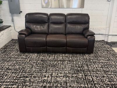 COSTCO FALLON LEATHER POWER RECLINING SOFA W/ POWER HEADRESTS!!