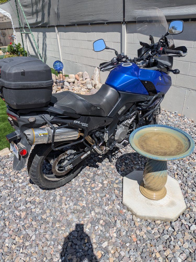 2007 Suzuki V-Strom DL1000 Adventure Motorcycle with Barkbusters and Grip Heaters