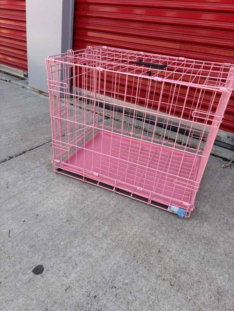 PINK Metal Animal Cage