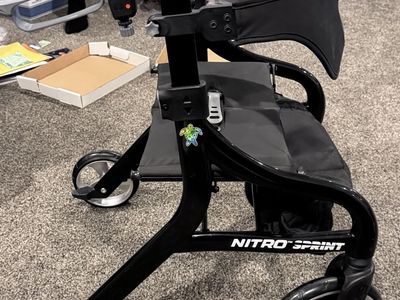Drive Medical Nitro Sprint Rollator Walker Black Rolling Mobility Aid